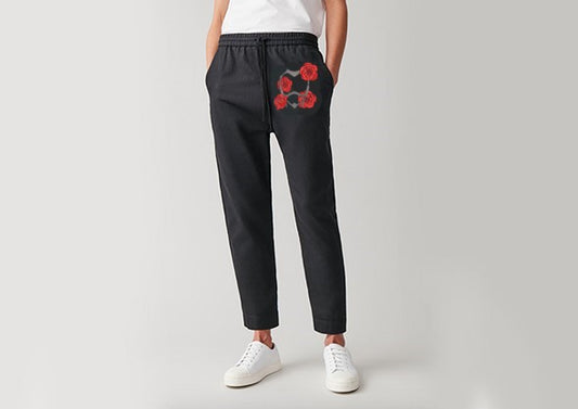 Red Riot Roses Sweat Pants